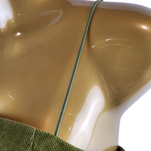 Urban Outfitters Size 0 Olive Green Corduroy Mini Dress Sleeveless Party Casual - Picture 8 of 15